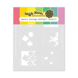 Square Postage Daffodil Stencil