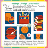 Postage Collage Dad Stencil