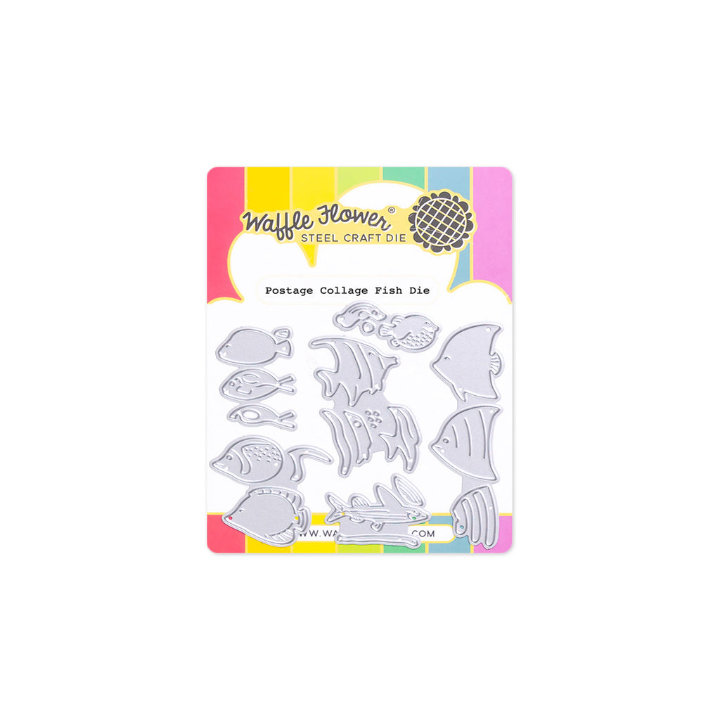 Postage Collage Fish Die