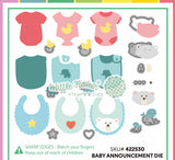 Baby Announcement Sentiments Combo