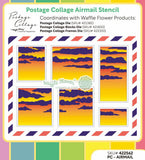 Postage Collage Airmail Stencil