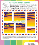 Postage Collage A7 Airmail Stencil