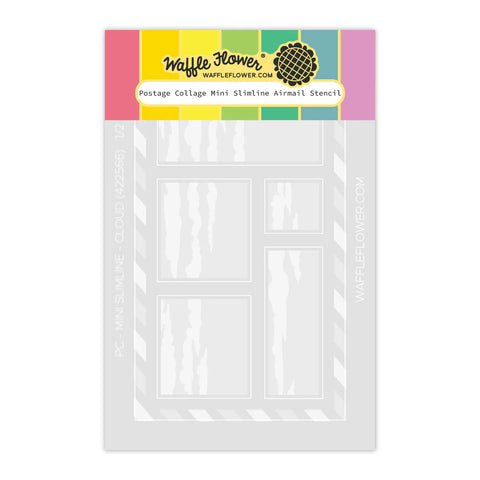 Postage Collage Mini Slimline Airmail Stencil
