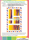 Postage Collage Mini Slimline Airmail Stencil