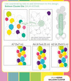 Balloon Cluster Stencil for A2 A6 A7