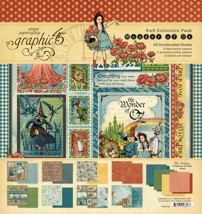 Graphic 45 Wonder of Oz 8" x 8" Collection Pack