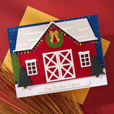 Country Christmas Barn Etched Dies from the Country Christmas Collection by Annie Williams