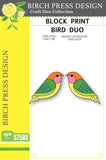 Block Print Bird Duo
