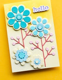 Block Print Stems ad Berries