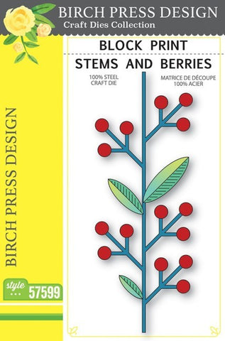 Block Print Stems ad Berries