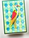 Block Print Majestic Heron