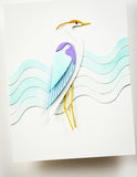 Block Print Majestic Heron
