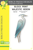 Block Print Majestic Heron