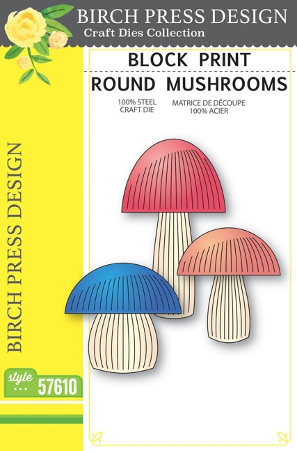 Block Print Round Mushrooms