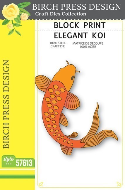 Block Print Elegant Koi