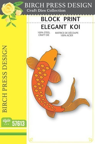 Block Print Elegant Koi