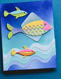 Block Print Pond Fish