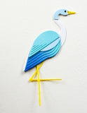 Block Print Standing Crane