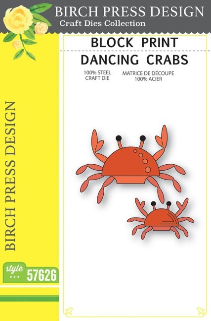 Block Print Dancing Crabs
