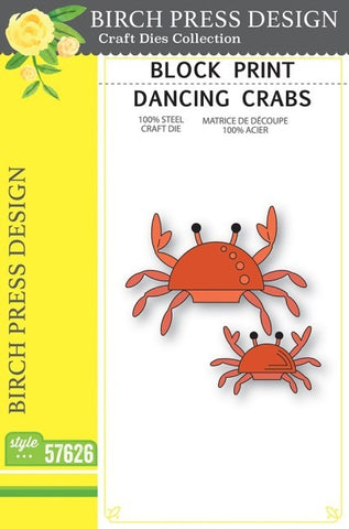 Block Print Dancing Crabs