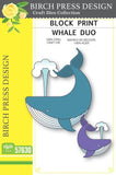 Block Print Whale Duo