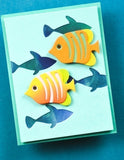 Block Print Striped Fish