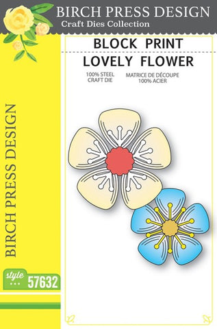 Block Print Lovely Flower
