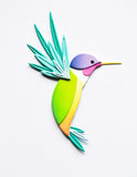 Block Print Flashy Hummingbird