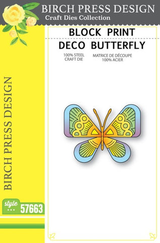 Block Print Deco Butterfly