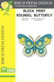 Block Print Roundel Butterfly