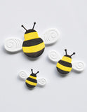 Block Print Twirly Bumblebees