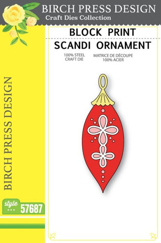 Block Print Scandi Ornament