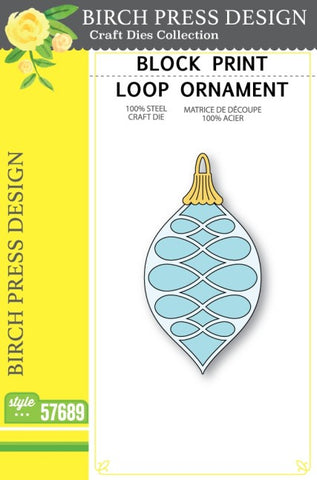 Block Print Loop Ornament