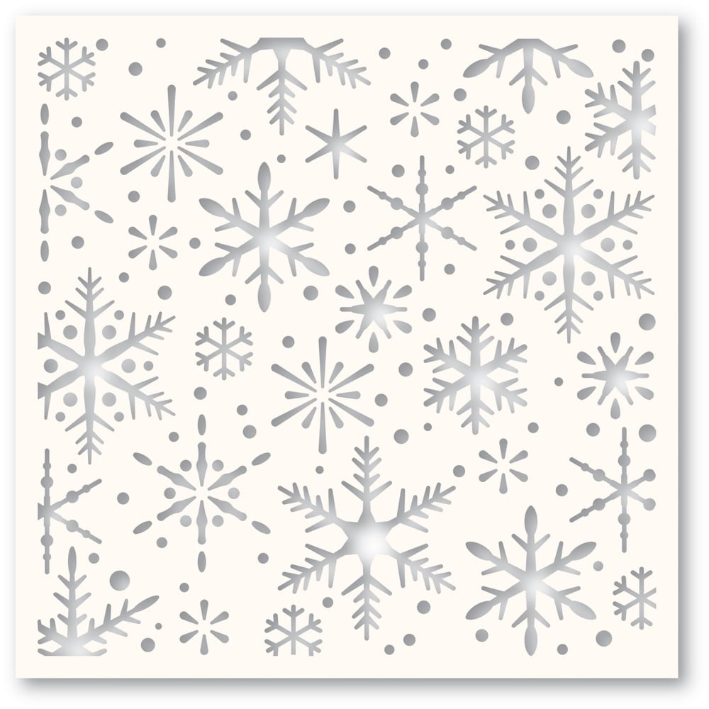 Falling Snowflakes Stencil