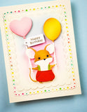 Happy Birthday Foil Greeting White Tags