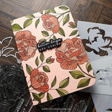 Long Line Roses Stencil Pack (4qty; 6 x 6)