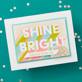 Shine Bright Sentiment Strips Press Plate & Die Set from the Shine Bright Collection by Carissa Wiley