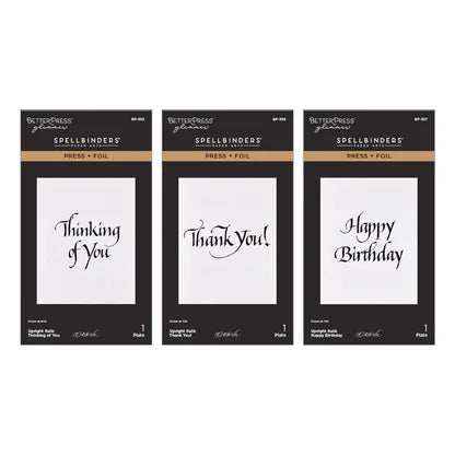 Upright Italic Everyday Sentiments Press + Foil Bundle by Paul Antonio