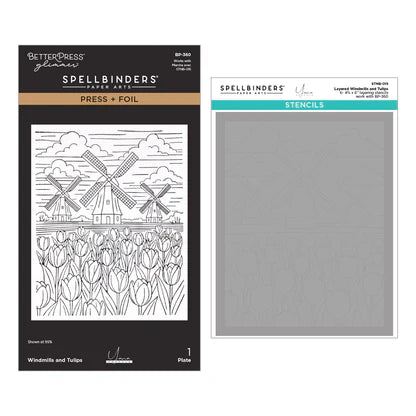 Windmills and Tulips Press + Foil Plate and Stencil Bundle by Yana Smakula