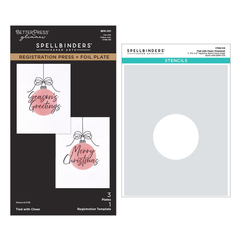Tied with Cheer Registration Press + Foil Plates
