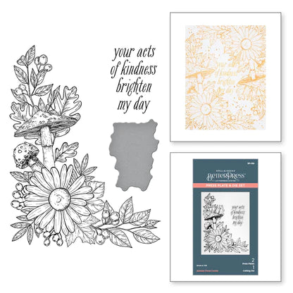 Autumn Floral Corner Press Plate & Die Set from the BetterPress Autumn Collection