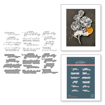 You are Everything Sentiments Press Plate & Die Set from the Pressed Posies Collection