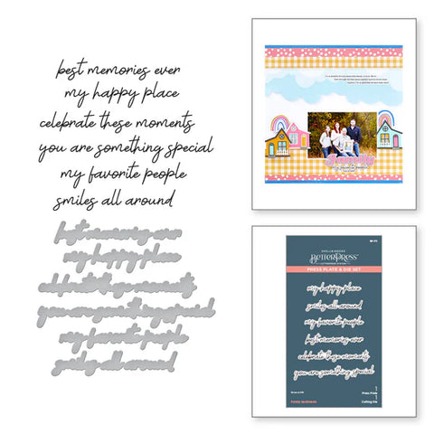 Family Sentiments Press Plate & Die Set from the Storytelling by Spellbinders Collection