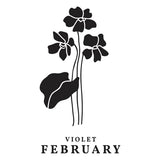February Violet Press Plates from the Florals Through the Year Collection