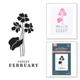 February Violet Press Plates from the Florals Through the Year Collection