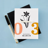 March Daffodil Press Plates from the Florals Through the Year Collection