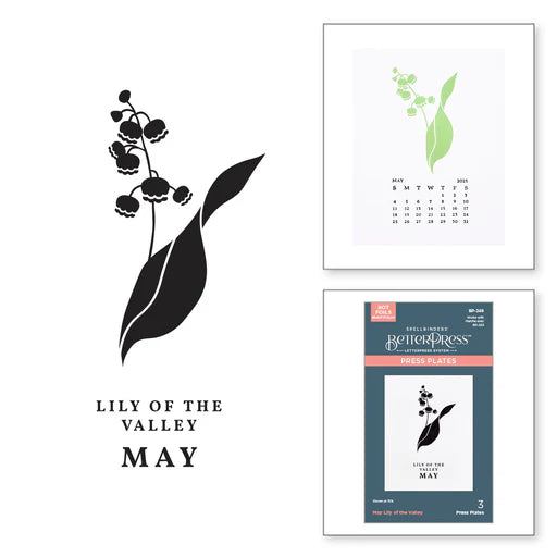 May Lily of the Valley Press Plates from the Florals Through the Year Collection