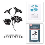 September Morning Glory Press Plates from the Florals Through the Year Collection