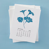 September Morning Glory Press Plates from the Florals Through the Year Collection