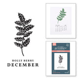 December Holly Berry Press Plates from the Florals Through the Year Collection